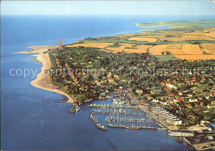 Laboe Fliegeraufnahme Strand Segelhafen