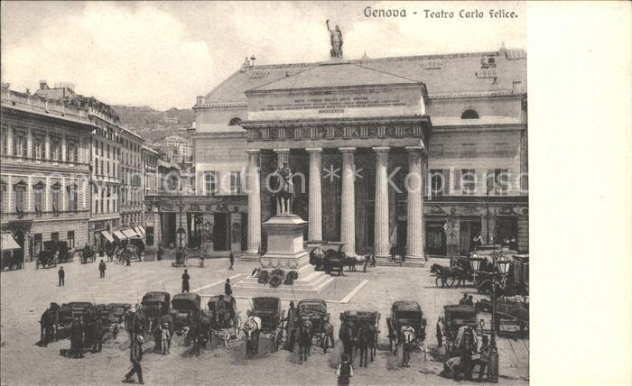 Genova Genua Liguria Teatro Carlo Felice Pferdekutschen