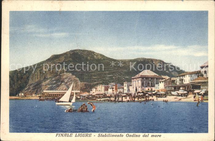 Finale Ligure Stablilimento Ondina dal mare