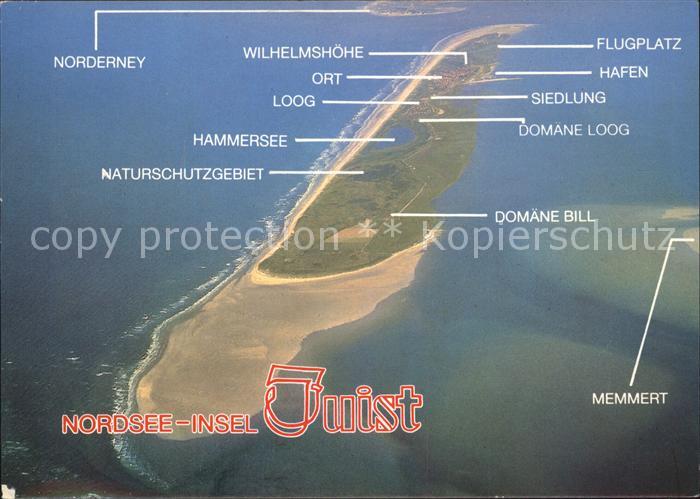 Juist Nordseebad Fliegeraufnahme Insel