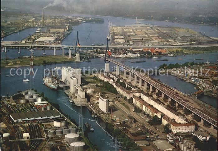 HAMBURG  CITY Fliegeraufnahme Koehlbrandbruecke