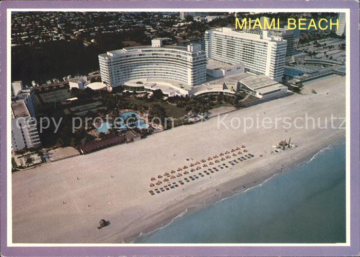 Miami Beach Fliegeraufnahme Fontainebleau Hilton Strand