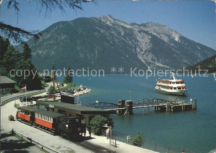 Achensee Bootssteg Schiff und Bahn