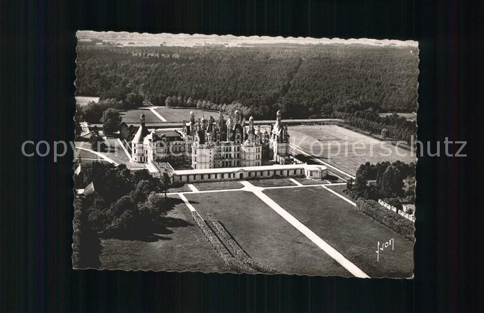 Chambord Blois Fliegeraufnahme Chateaux de la Loire