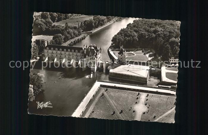 Chenonceaux Indre et Loire Fliegeraufnahme Chateau sur le Cher