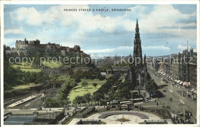 Edinburgh Scotland Princes Street and Castle