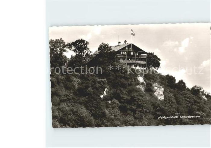 Bingen Rhein Waldgasstaette Schweizerhaus bei Burg Rheinstein