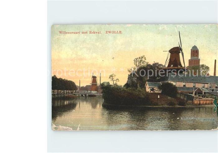 Zwolle Overijssel Willemsvaart met Eckwal Mühlen