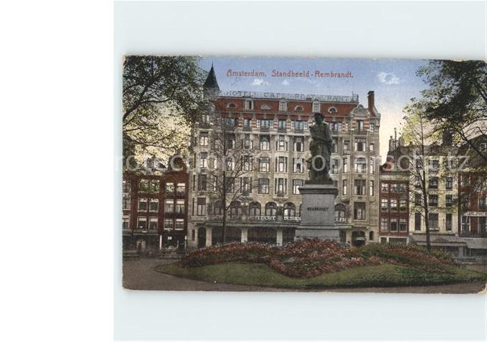 Amsterdam Niederlande Standbeeld Rembrandt
