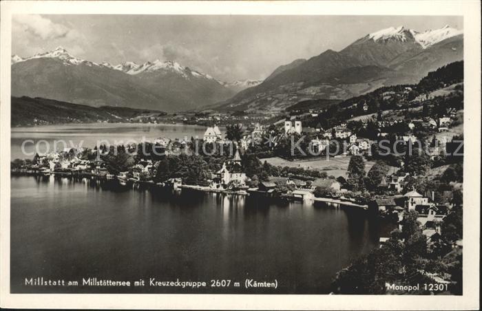Millstatt Millstaettersee Milltaettersee mit Kreuzeckgruppe