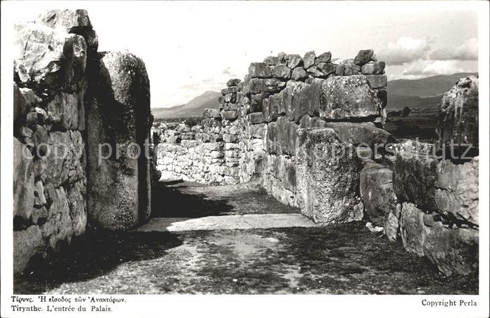 Griechenland Greece Tirynthe Palaiseingang