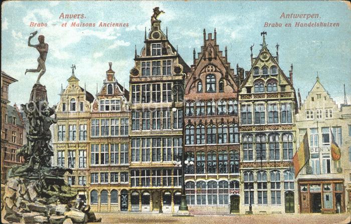 Anvers Antwerpen Brabo en Handelshuizen