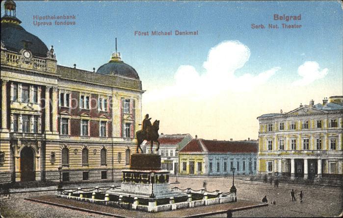 Belgrad Serbien Nationaltheater Fuerst Michael Denkmal