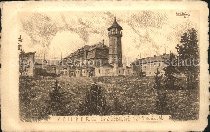 Keilberg Tschechien Original-Radierung Handpressung Kupferd