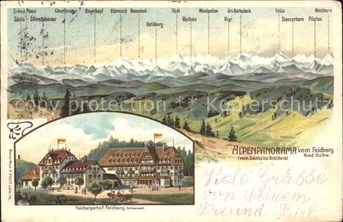 Feldberg Schwarzwald Restaurant Feldbergerhof Alpenpanorama