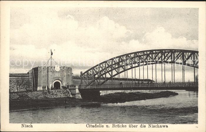 Nisch Okrug Nisava Citadelle un Bruecke ueber Nischawa