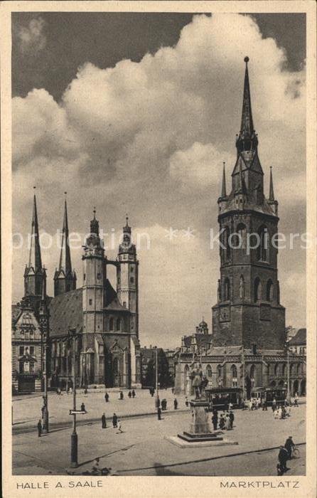 Halle Saale Marktplatz Strassenbahn