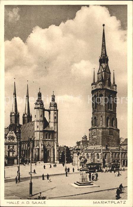 Halle Saale Marktplatz Strassenbahn