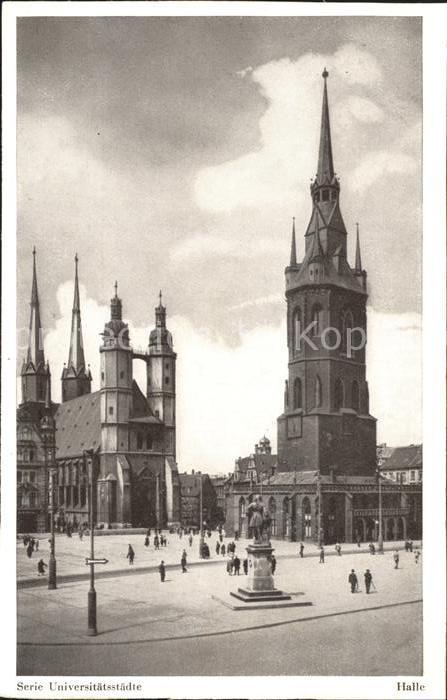 Halle Saale Serie Universitaetsstaedte Platz Kirchen