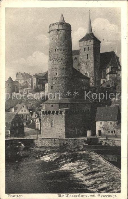 Bautzen Sachsen alte Wasserkunst mit Spreewehr