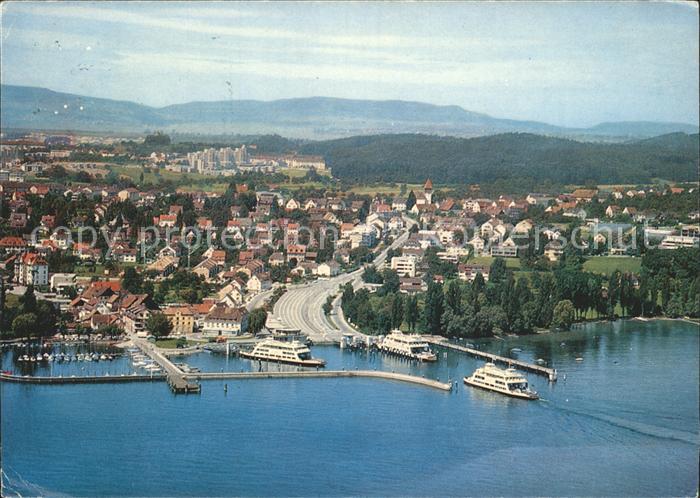 Staad Konstanz Fliegeraufnahme Faehrhafen