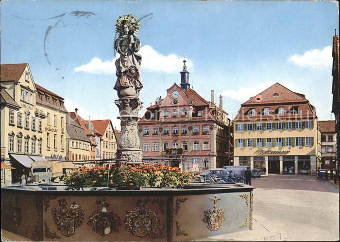 Schwaebisch Gmuend Marktplatz Brunnen