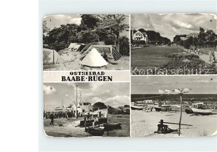 Baabe Ostseebad Ruegen Strand Hafen Camping