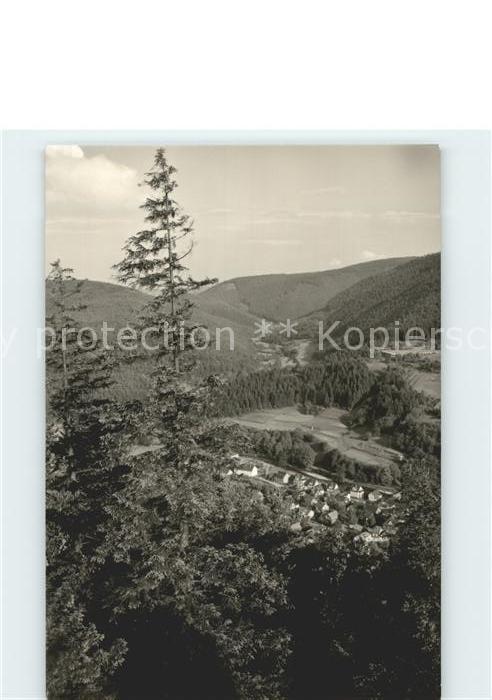 Sitzendorf Thueringen Blick von der Schoenen Aussicht