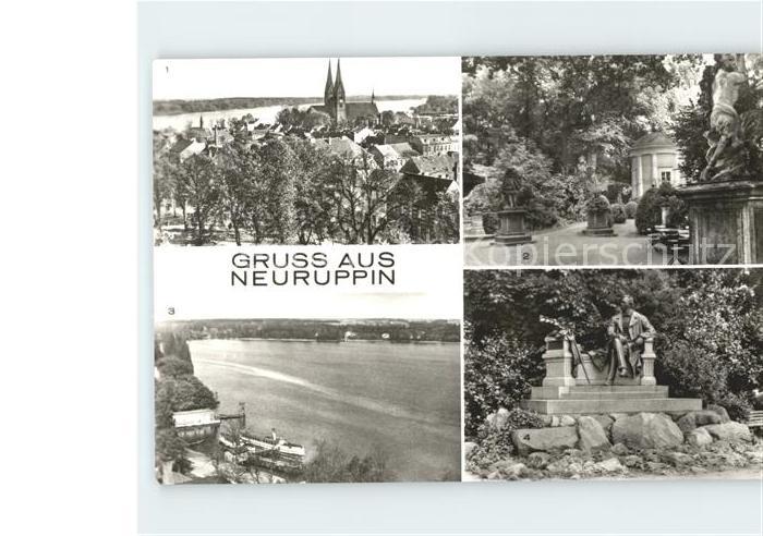 Neuruppin Tempelgarten Ruppiner See Theodor-Fontane-Denkmal