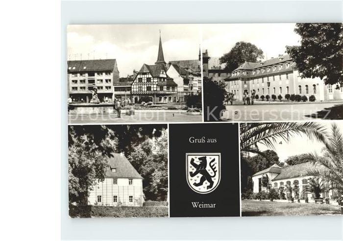 Weimar Thueringen Haus der Frau von Stein Goethes Gartenhaus Orangerie vom Schlo