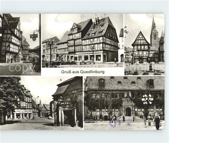Quedlinburg Harz Kirche Marktplatz Rathaus