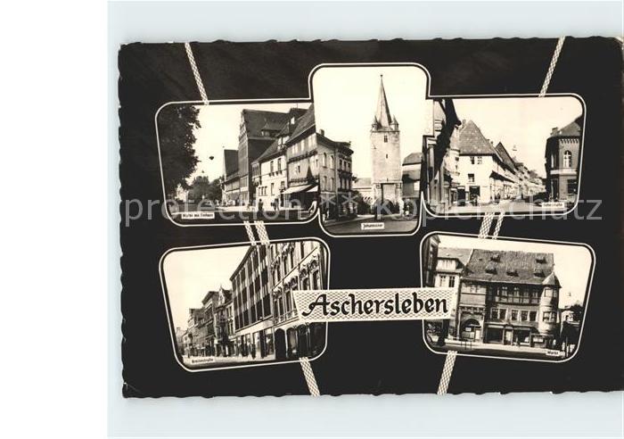 Aschersleben Sachsen-Anhalt Markt Rathaus Johannistor