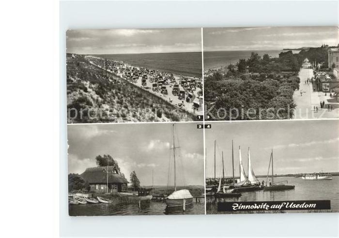 Zinnowitz Ostseebad Usedom Strand Promenade Boote