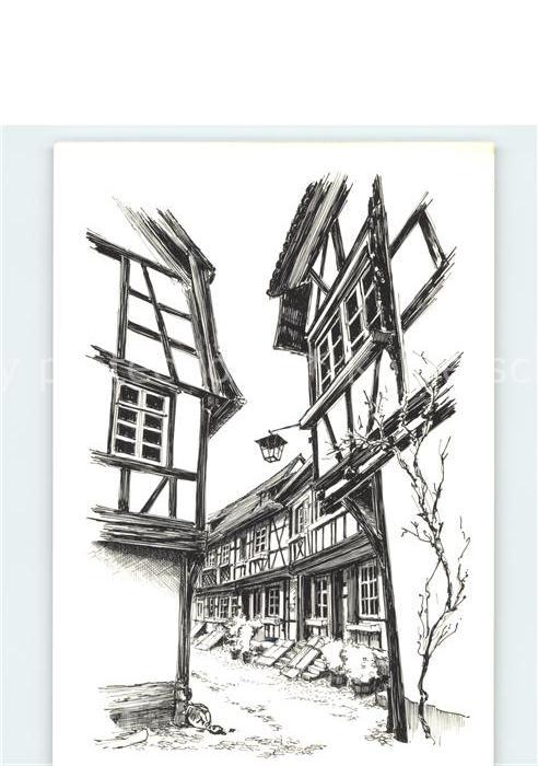 Gengenbach Engelsgasse Kuenstlerkart