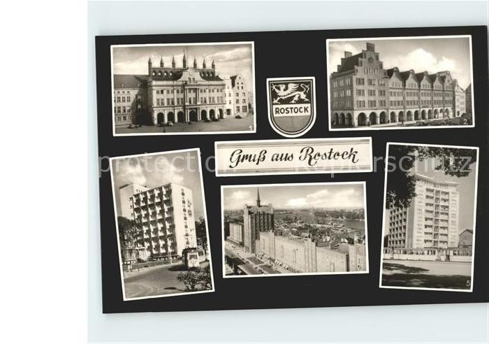 ROSTOCK  CITY Lange-Strasse  Postamt Bahnhofsplatz