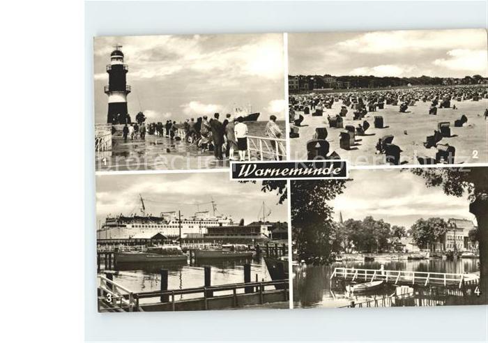 Warnemuende Ostseebad Mole Strand Leuchtturm
