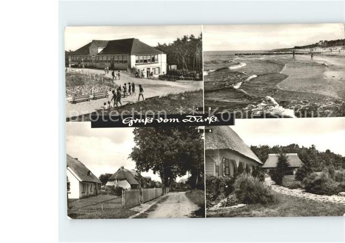 Darss Region Ostsee Strand Reetdachhaeuser
