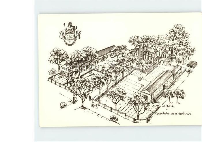 Mellensee Priorat St. Gertrud Alexanderdorf Zeichnung