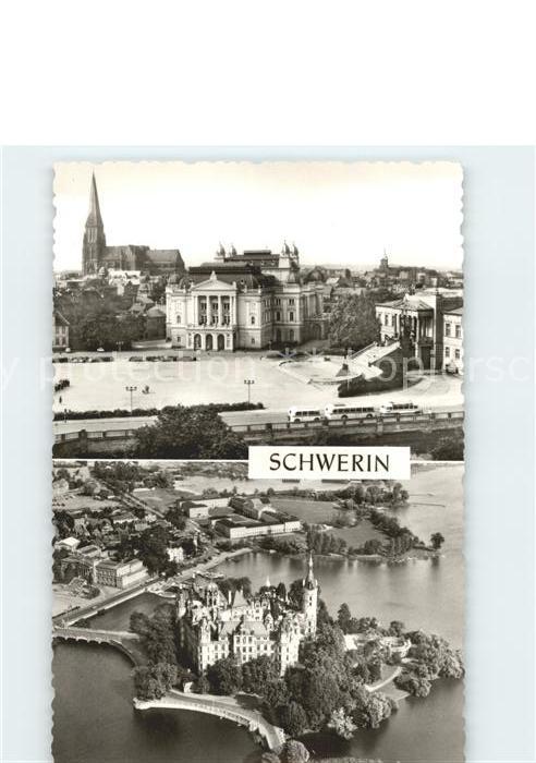Schwerin Mecklenburg Schloss Fliegeraufnahme Theater Museum Dom