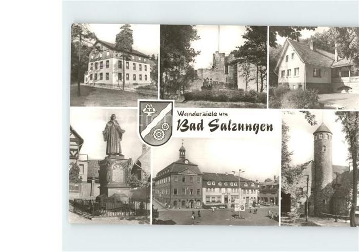 Bad Salzungen Waldgasstaette-Grundhof Ruine-Frankenstein Waldhaus Hundskopf Moeh