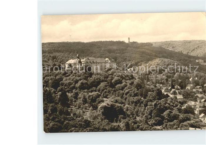 Blankenburg Harz Blick vom Grossvater auf das Schloss