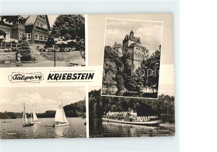 Kriebstein Talsperre Dampfer Segelboote