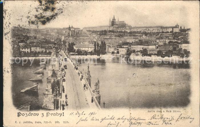 Praha Prahy Prague Stadtansicht Bruecke