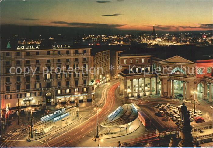 Genova Genua Liguria Hotel Aquila und Reale bei Nacht