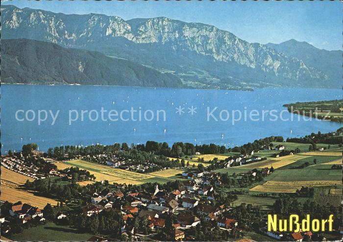Nussdorf Attersee Fliegeraufnahme im Salzkammergut