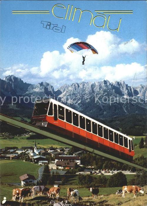 Ellmau Tirol Bergbahn Drachenflieger mit Wildem Kaiser