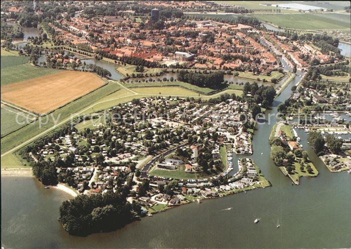 Brielle Niederlande Fliegeraufnahme Camping Jachhaven De Meeuw