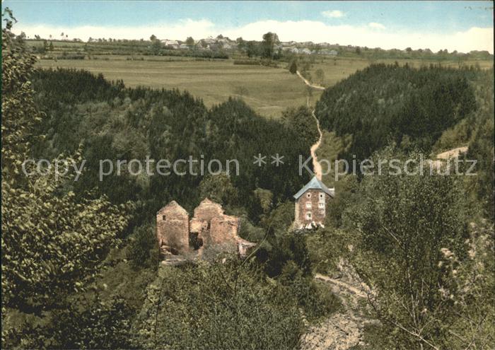 Belgien Hautes Fagnes Les ruines de Renastene