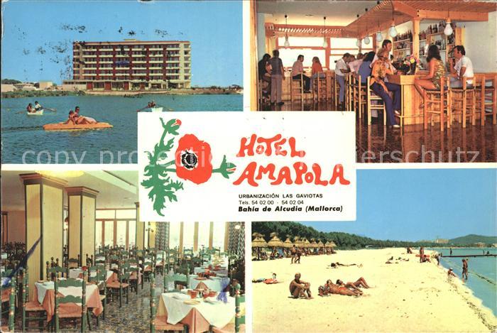 Alcudia Mallorca Hotel Amapola Bar Strandpartie