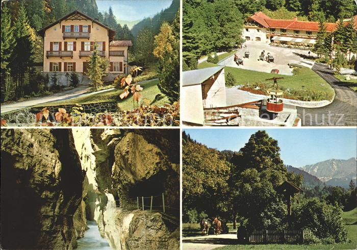 GARMISCH-PARTENKIRCHEN Bayern Erholungsheim Partnachklamm Bergbahn Feldkreuz mit
